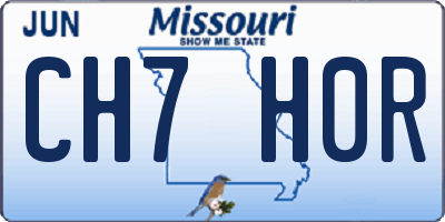 MO license plate CH7H0R