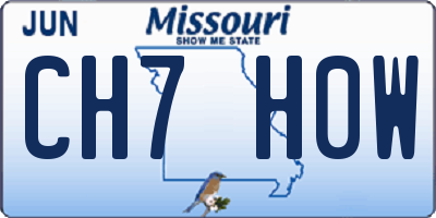 MO license plate CH7H0W