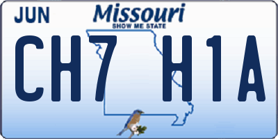 MO license plate CH7H1A