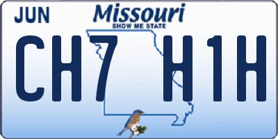MO license plate CH7H1H