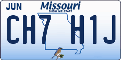 MO license plate CH7H1J
