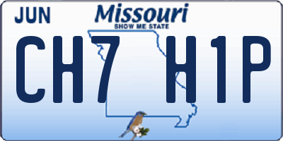 MO license plate CH7H1P