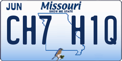 MO license plate CH7H1Q
