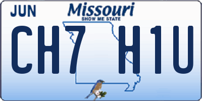 MO license plate CH7H1U