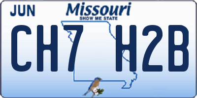 MO license plate CH7H2B