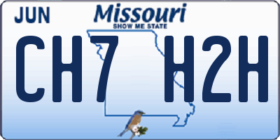 MO license plate CH7H2H