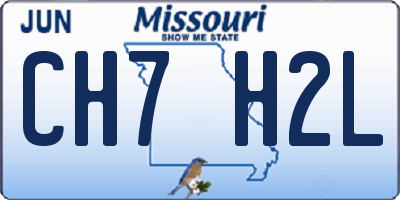 MO license plate CH7H2L