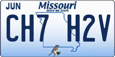 MO license plate CH7H2V