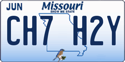 MO license plate CH7H2Y