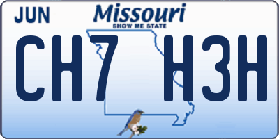 MO license plate CH7H3H