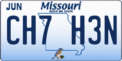 MO license plate CH7H3N