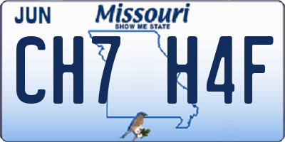 MO license plate CH7H4F