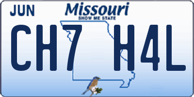MO license plate CH7H4L