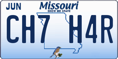 MO license plate CH7H4R