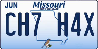 MO license plate CH7H4X