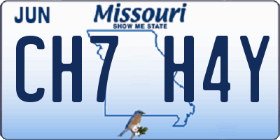 MO license plate CH7H4Y