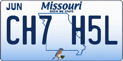 MO license plate CH7H5L