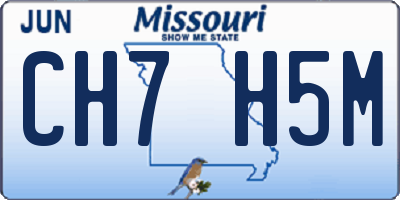 MO license plate CH7H5M