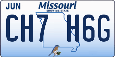 MO license plate CH7H6G