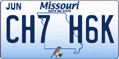 MO license plate CH7H6K