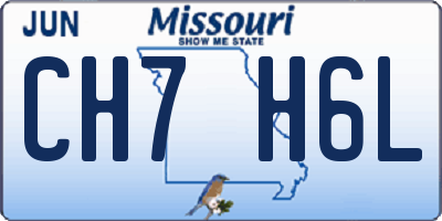 MO license plate CH7H6L