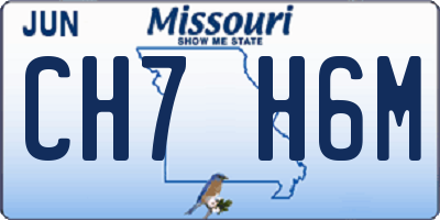 MO license plate CH7H6M
