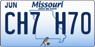 MO license plate CH7H7O