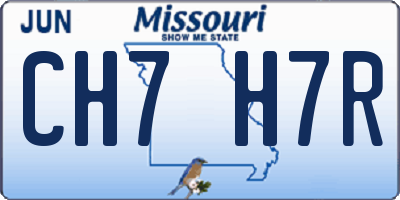 MO license plate CH7H7R