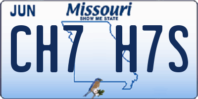 MO license plate CH7H7S