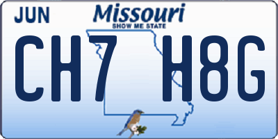 MO license plate CH7H8G