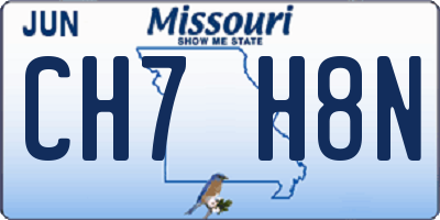MO license plate CH7H8N