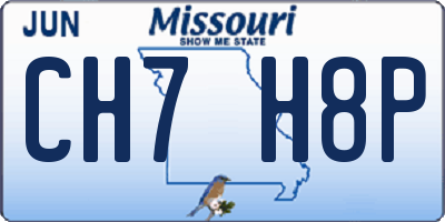 MO license plate CH7H8P