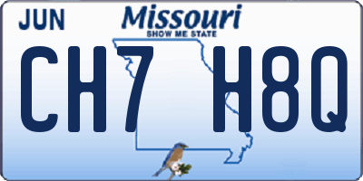 MO license plate CH7H8Q