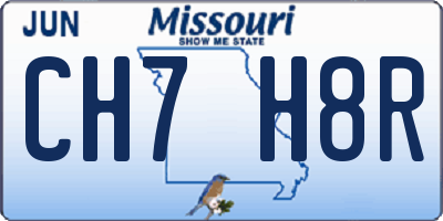MO license plate CH7H8R