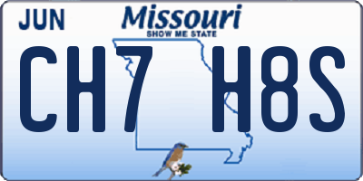 MO license plate CH7H8S