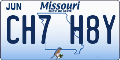 MO license plate CH7H8Y