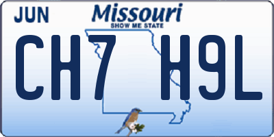 MO license plate CH7H9L