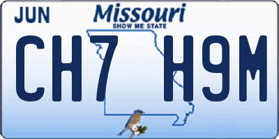 MO license plate CH7H9M