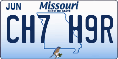 MO license plate CH7H9R