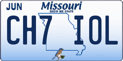 MO license plate CH7I0L