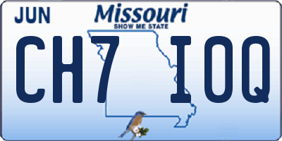 MO license plate CH7I0Q
