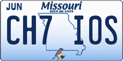 MO license plate CH7I0S