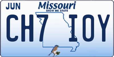 MO license plate CH7I0Y