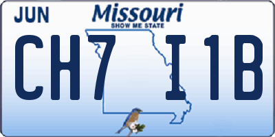 MO license plate CH7I1B