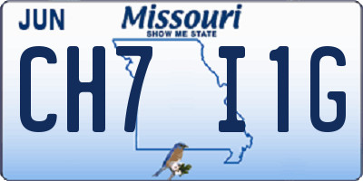 MO license plate CH7I1G