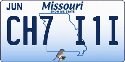 MO license plate CH7I1I