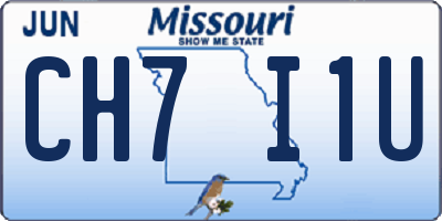 MO license plate CH7I1U