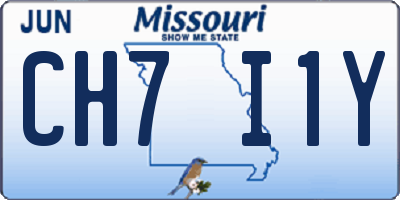 MO license plate CH7I1Y