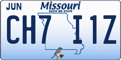 MO license plate CH7I1Z