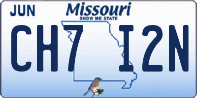 MO license plate CH7I2N